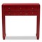 Baxton Studio Red Finished Wood Bronze Finished Accents 6-Drawer Console Table 148-8192 - alternate 4